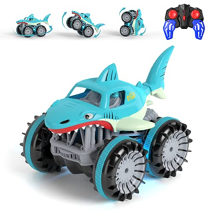 ماشین کنترلی کوسه هیولای آب و خاک مدل 313-989 Amphibious Remote Control Car_اسباب بازی